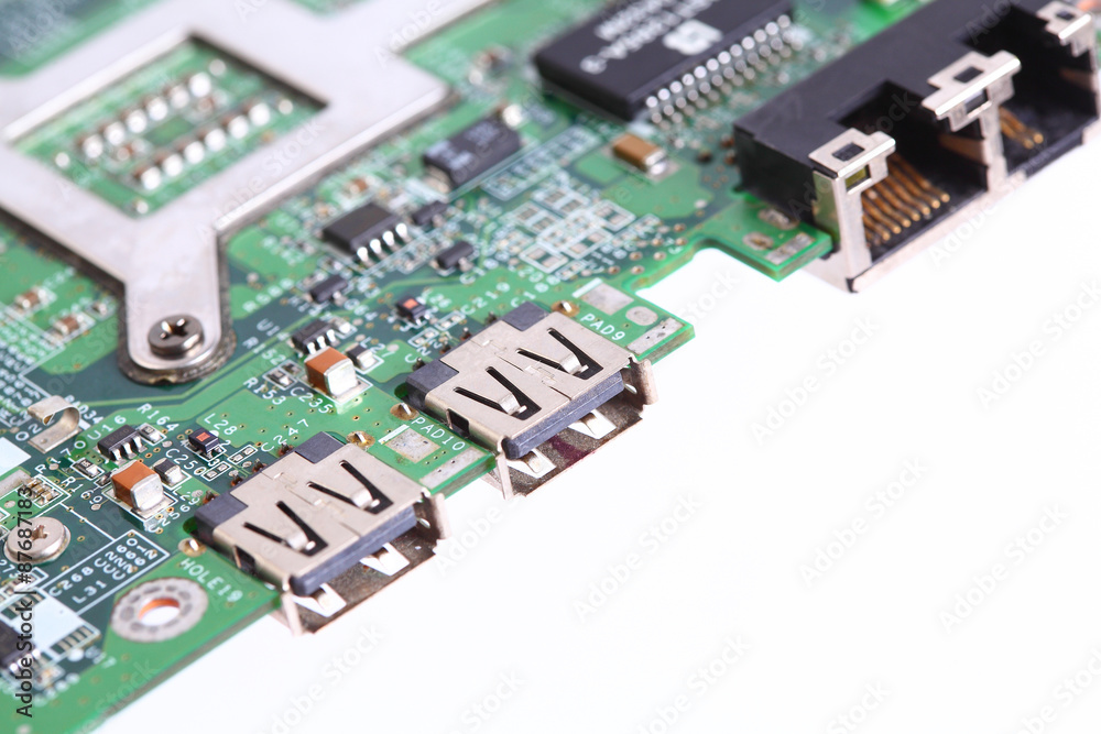 Closeup of computer micro circuit board Closeup of computer micro circuit board