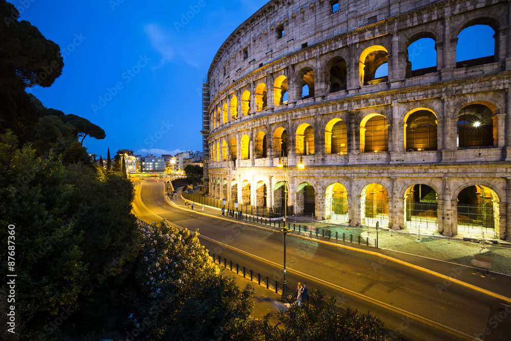 Beautiful evening Coliseum, Rome, Italy