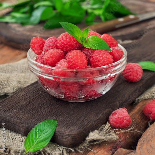 Fresh raspberries