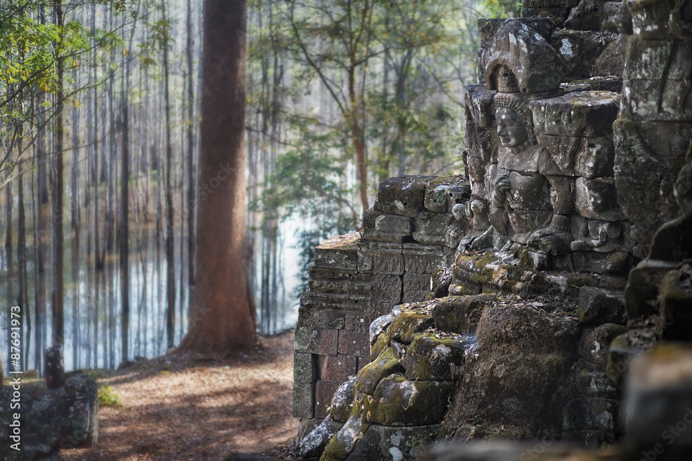 abandoned temple in Angkor Wat, Cambodia abandoned temple in Angkor Wat, Cambodia