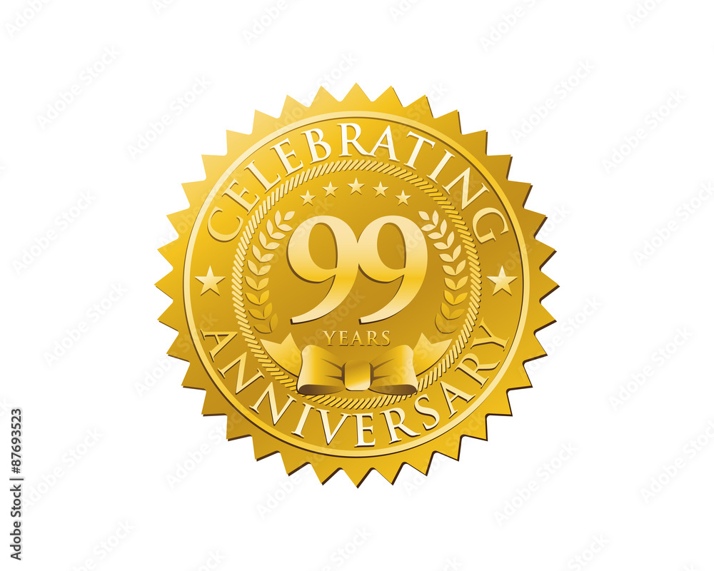 anniversary logo golden emblem 99 anniversary logo golden emblem 99
