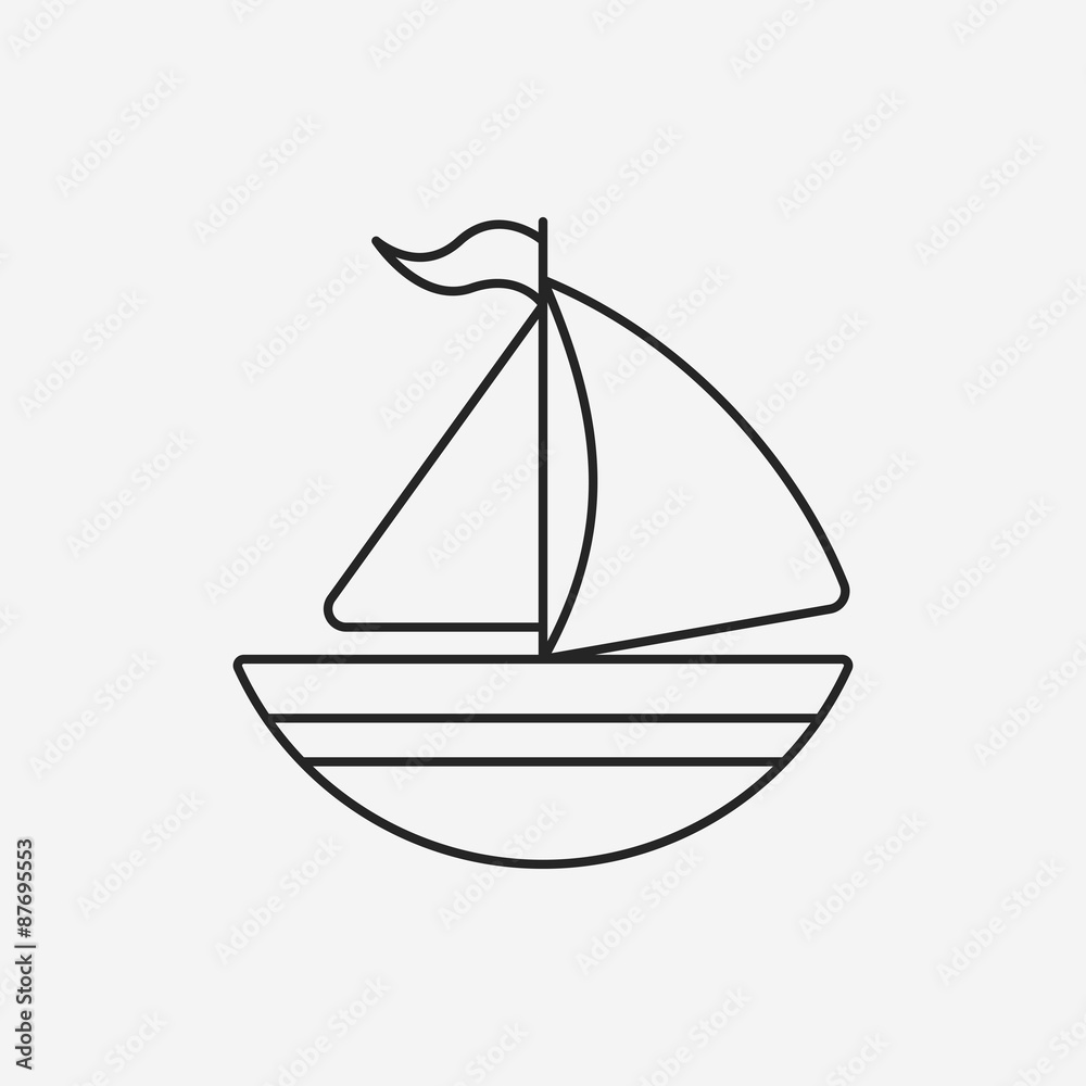 boat line icon