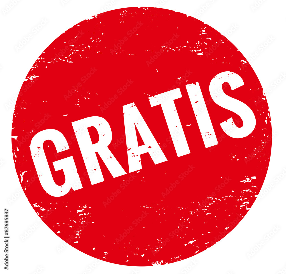 Grunge Stempel rot gratis vektor button rund Stock-Vektorgrafik | Adobe