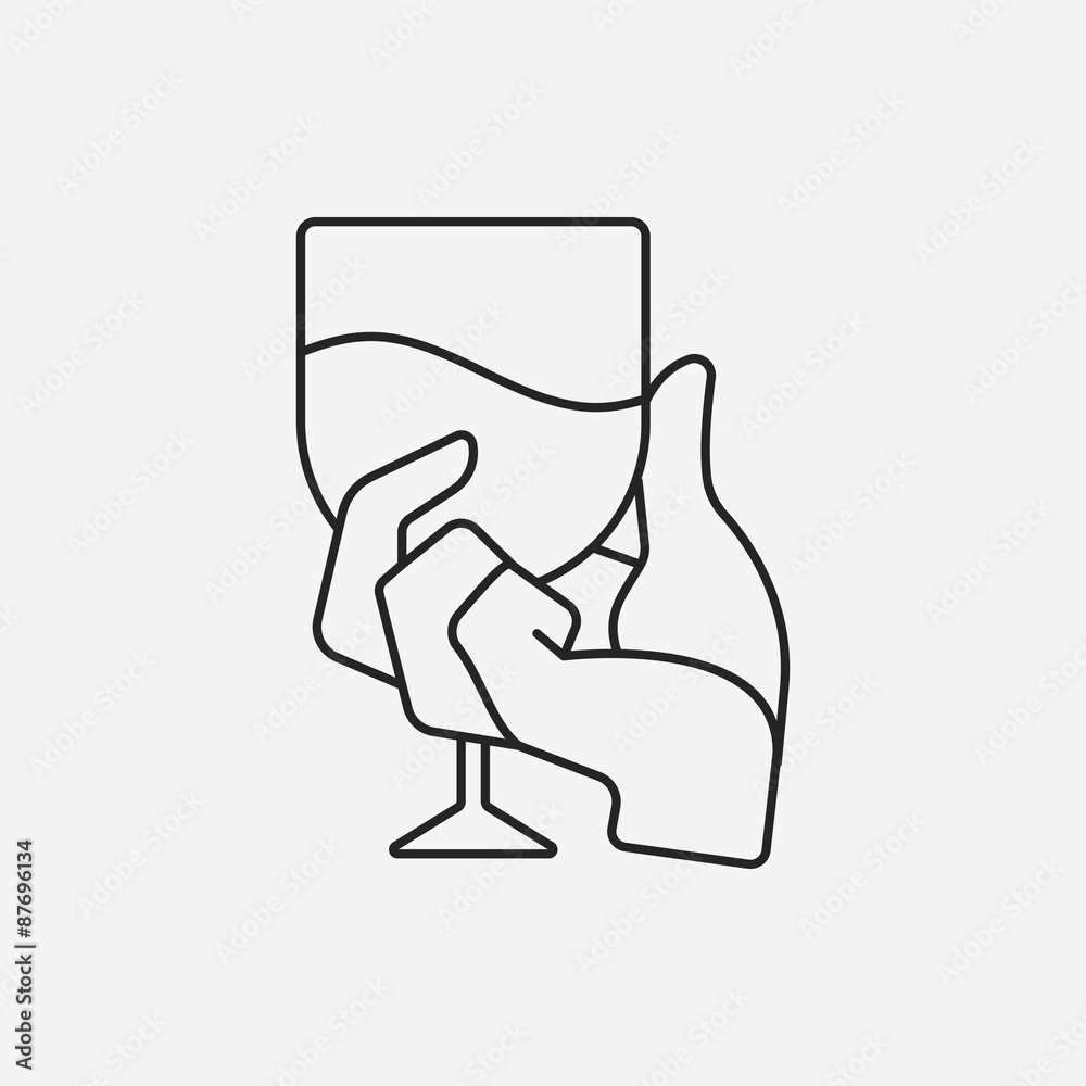 champagne line icon