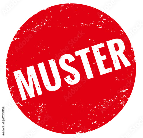 Muster Stempel rot button rund