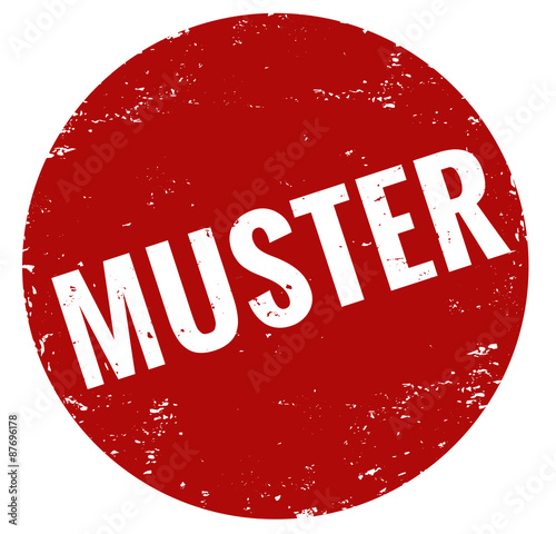 Muster Stempel rot button rund