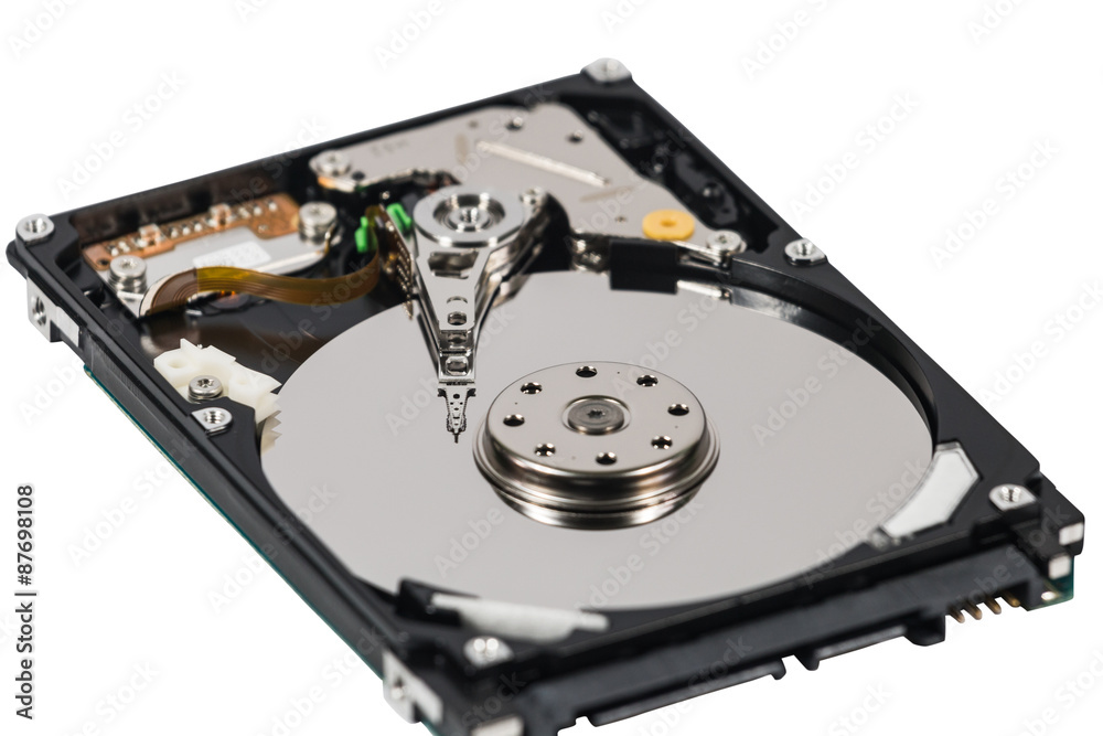 Hard disk isolated on a white background Hard disk isolated on a white background