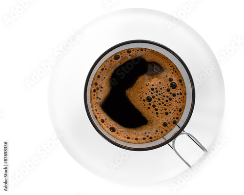 cup of coffee top view