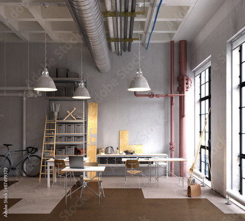 Workplace and workshop in old industrial Loft - Künstler Werkst