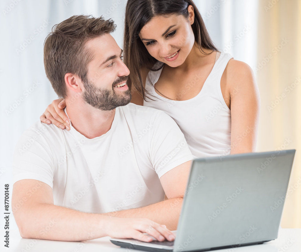 Young couple at home Young couple at home