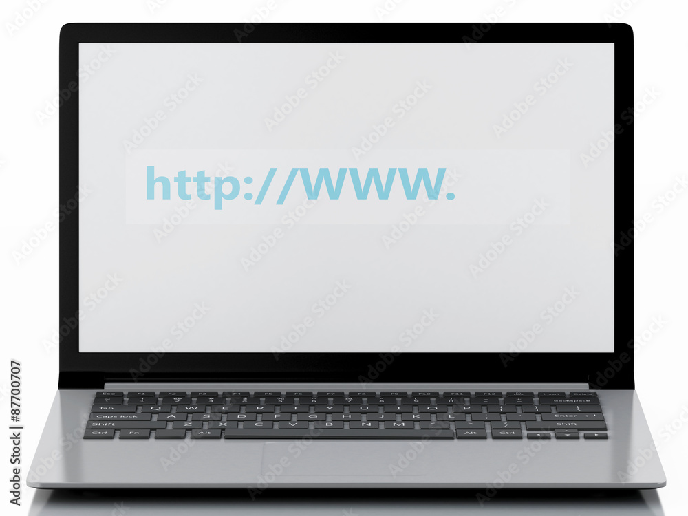 3d web search on laptop. Internet concept 3d web search on laptop. Internet concept