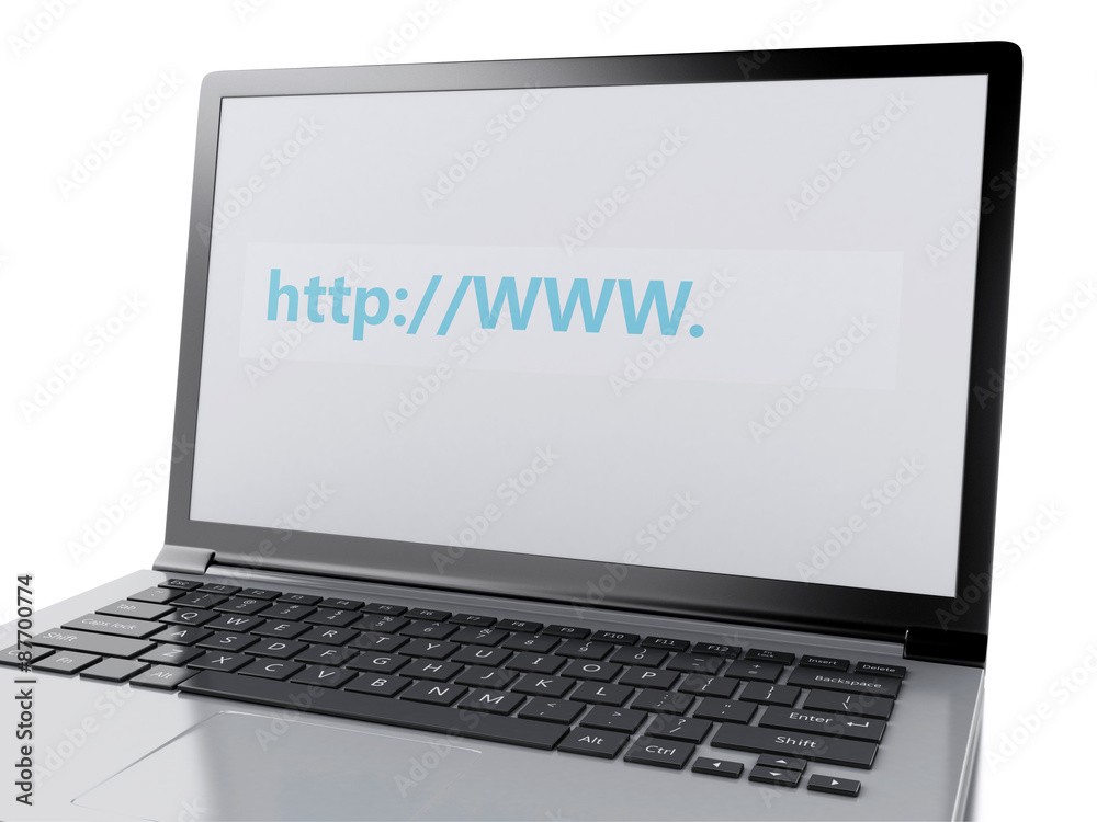 3d web search on laptop. Internet concept 3d web search on laptop. Internet concept