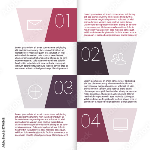 Set of infographic template layouts. Flow chart secuence