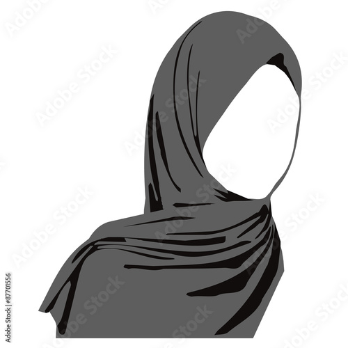 hijab arabic muslim woman, vector illustration