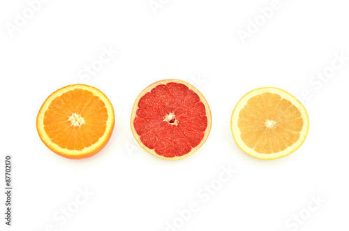 Grapefruits and orange