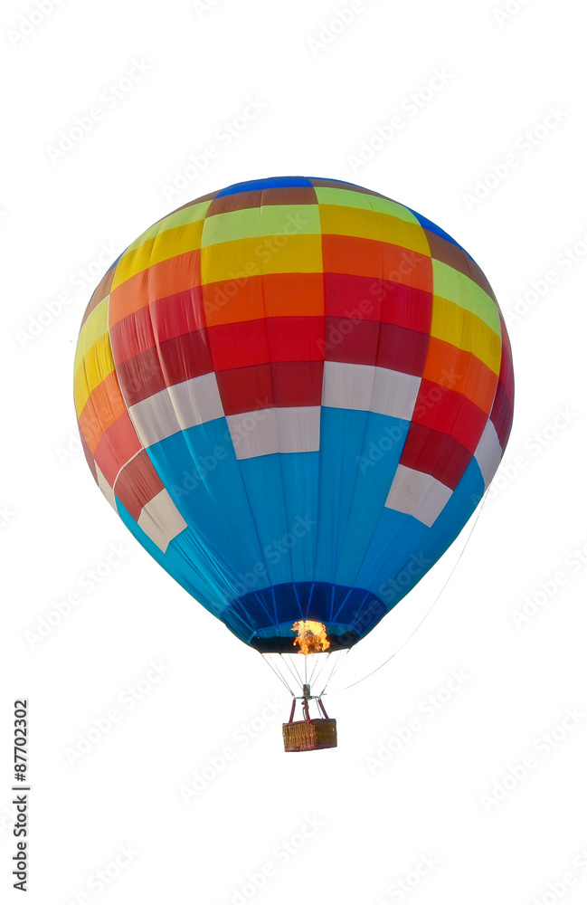 Fototapeta premium Hot Air Balloon Background White