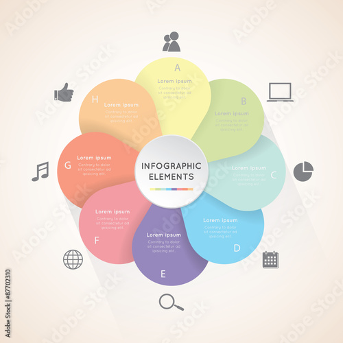 Circle flower infographic