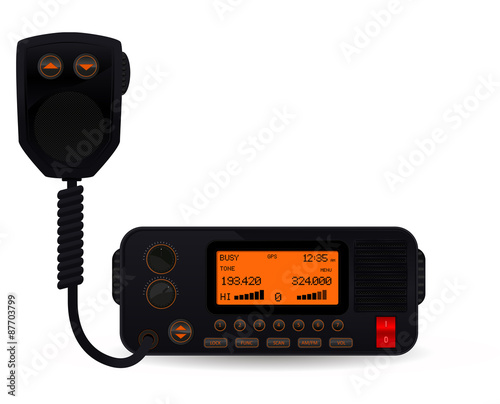 Police car radio transceiver