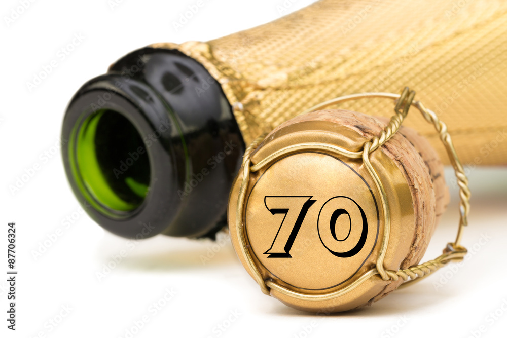 Champagner Jubiläum 70 Jahre StockFoto Adobe Stock