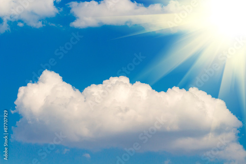 colorful dramatic sky with cloud at sunset