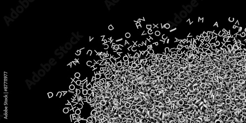 Fotografia, Obraz Infinite letters background, original 3d illustration.