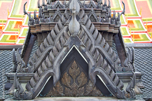 roof     temple   in   bangkok  thailand  the temple photo