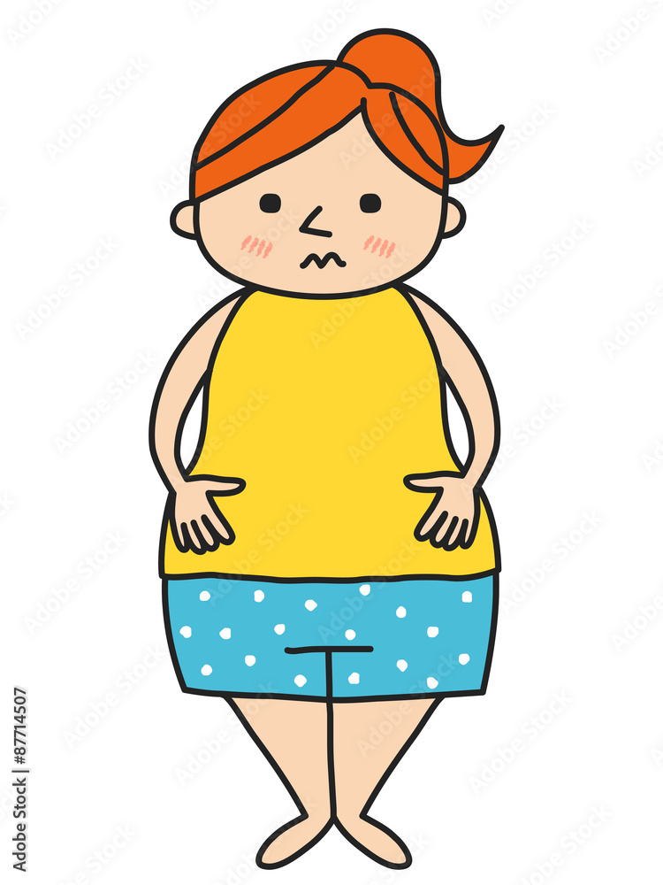 太った女性 Stock イラスト Adobe Stock