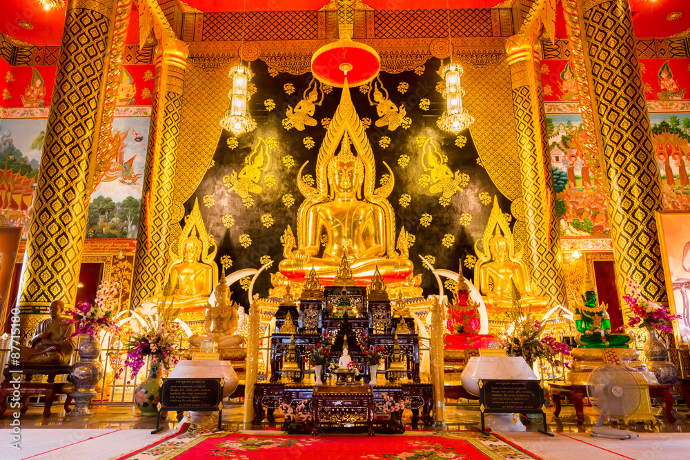 Buddha statue in Wat Neramit Wipatsana at dan sai Loei, Thailand