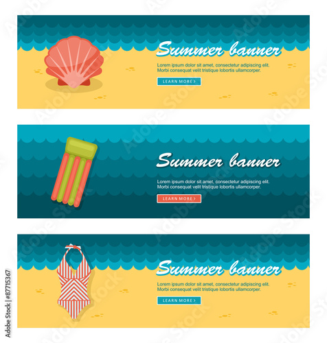 Travel and vacation vector banners