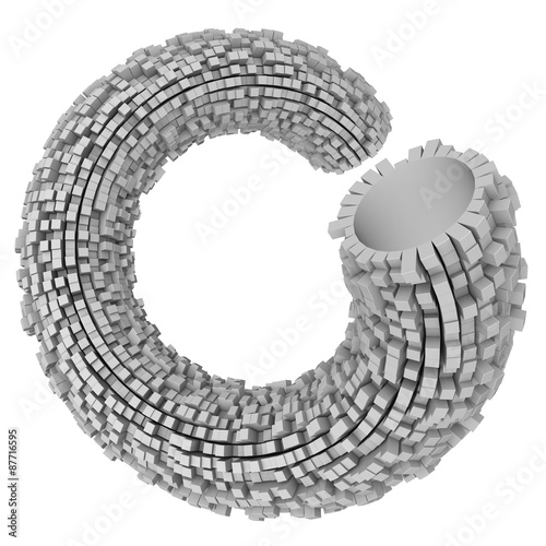 Abstract spiral structure. Isolated on white