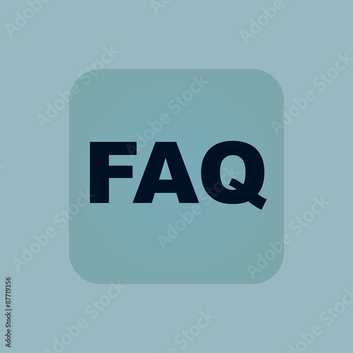 Pale blue FAQ icon