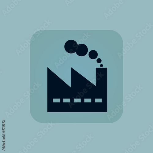 Pale blue factory icon