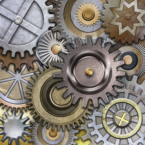 metallic gears background