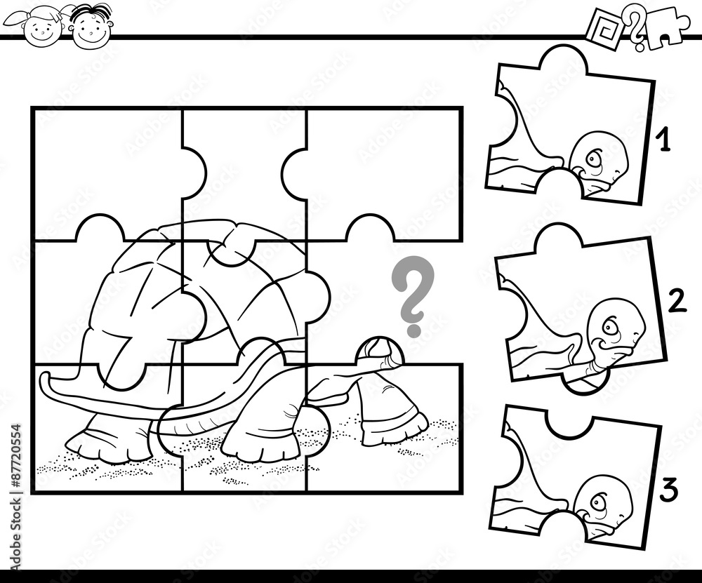 preschool jigsaw coloring game