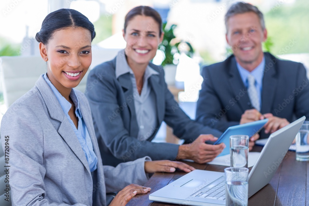 Fototapeta premium Business people looking at camera