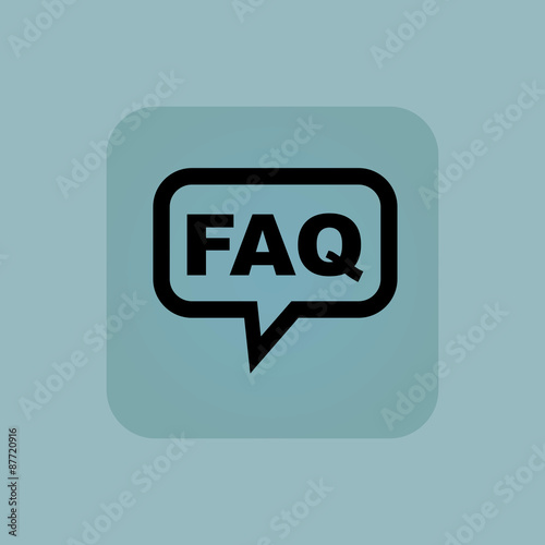 Pale blue FAQ message icon