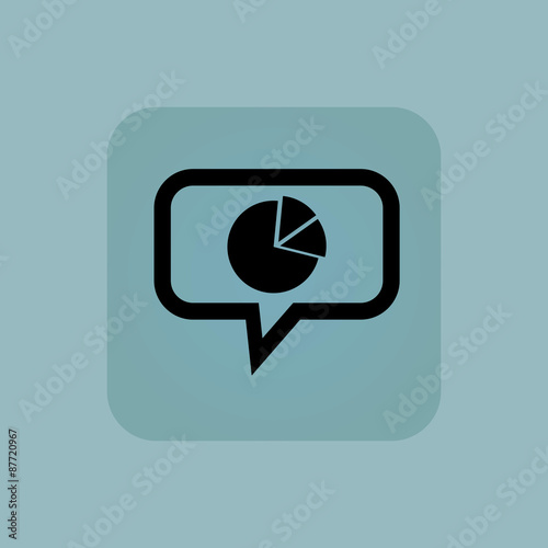 Pale blue diagram message icon