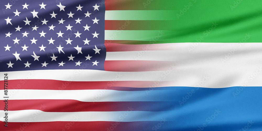 Fototapeta premium USA and Sierra Leone