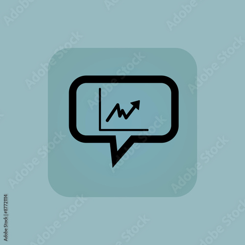 Pale blue rising graphic message
