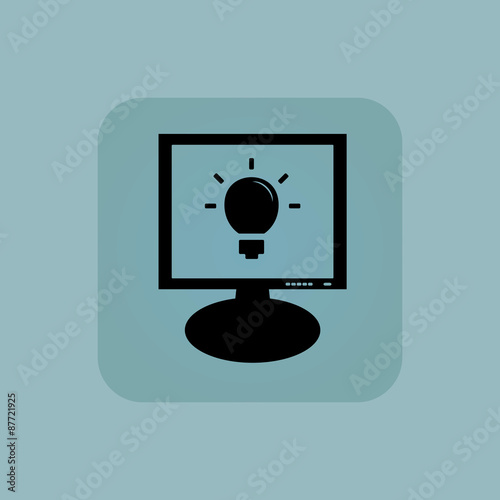 Pale blue light bulb monitor