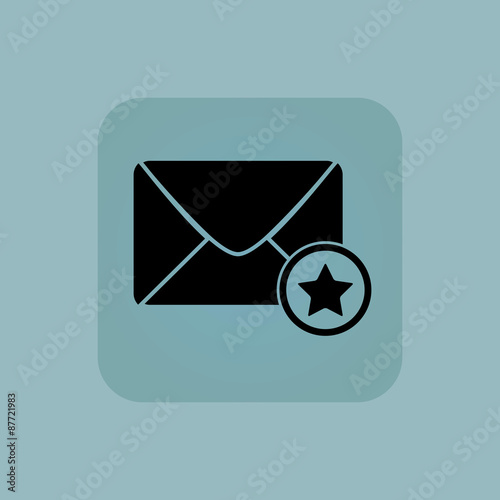 Pale blue favorite letter icon