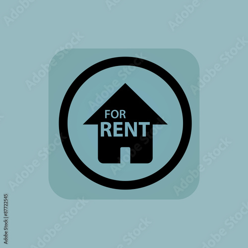 Pale blue For Rent sign