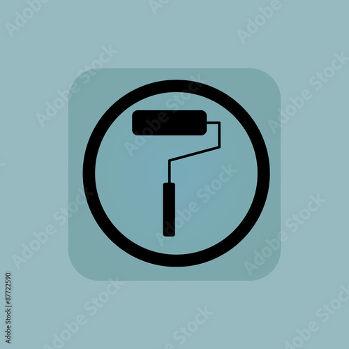 Pale blue paint roller sign