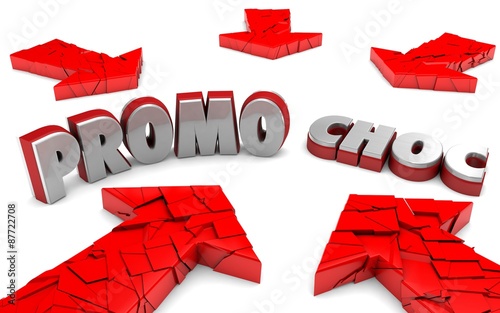 Obraz na plátně flèches 3D : promo choc