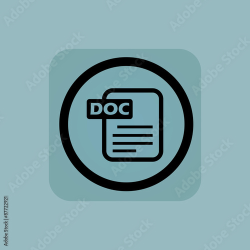 Pale blue DOC file sign