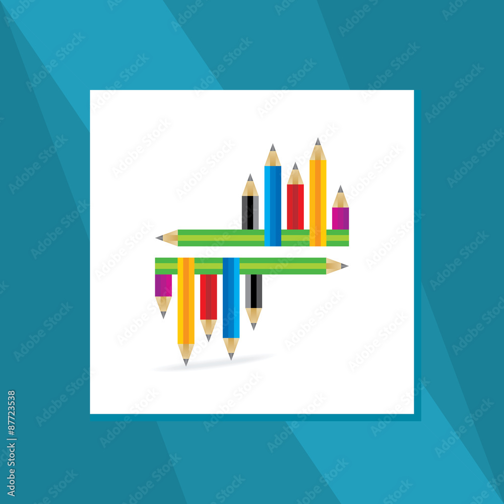 creative pencil education concept vector creative pencil education concept vector