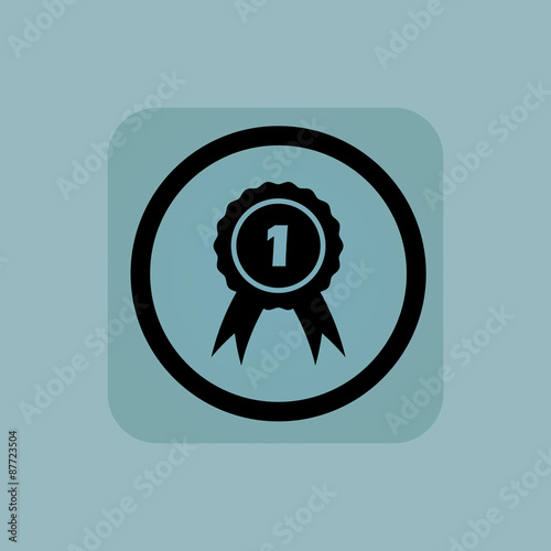 Pale blue first place sign