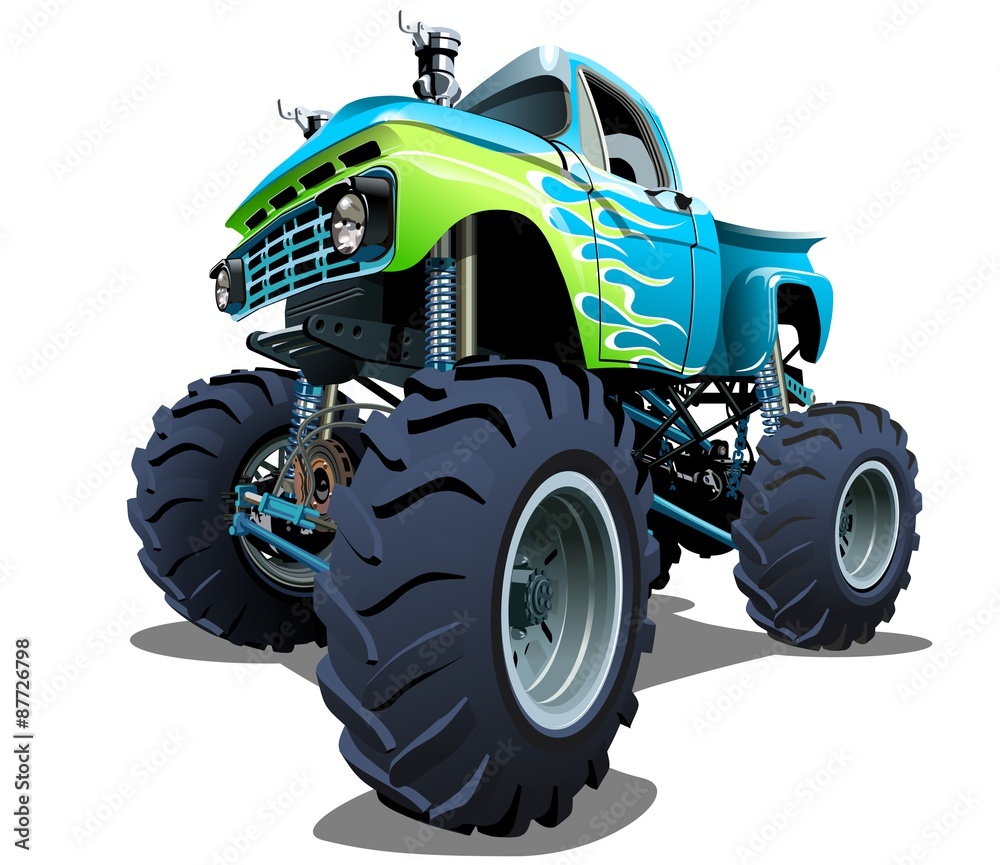 Obraz premium Cartoon Monster Truck
