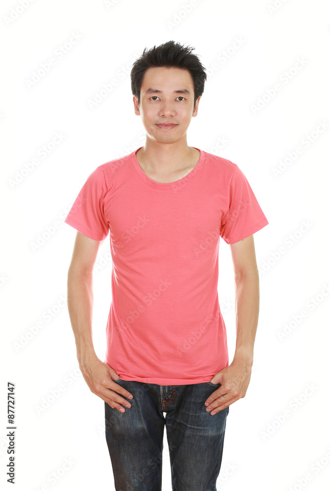 man with blank t-shirt man with blank t-shirt