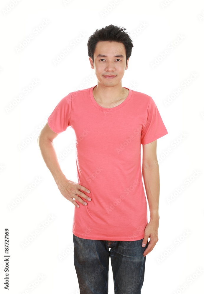 man with blank t-shirt man with blank t-shirt